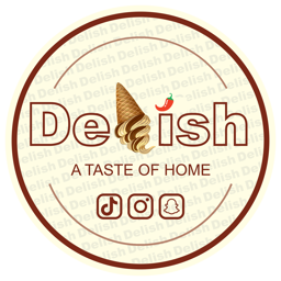 Delish - A Taste of Home logo.